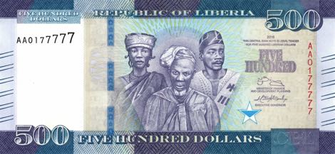 Liberia_CBL_500_dollars_2016.00.00_B316a_PNL_AA_0177777_f